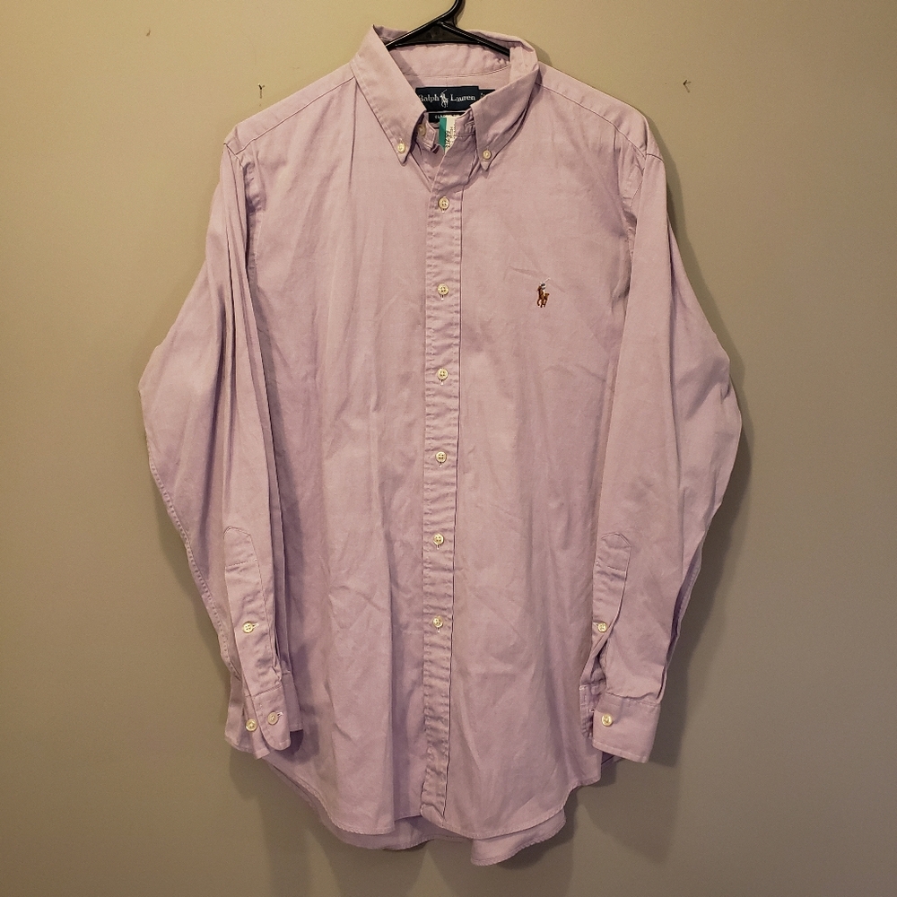 Polo Ralph Lauren Button Shirt Classic Fit Mens Long Sleeve 16 32/33 Flesh Pony